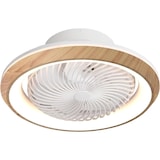 thumbnail of DUPI Ventilador Plafon de Techo con Luz Led GIRATORIO, función oscilante 360º. 6 Velocidades, color de luz regulable. Mando a distancia. (Haya)