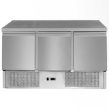 thumbnail of Gekoelde RVS tafel 3 deuren 260L diepte 700mm. Koelwerkbank voor bar, restaurant en horeca.