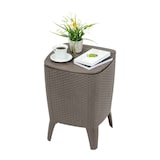 thumbnail of Wellhome - Mesa auxiliar para exterior con enfriador de bebidas 41,5 x 41,5 x 58cm