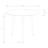 thumbnail of Mesa lateral redonda de cozinha-jantar estilo nórdico. Modelo Aria, FURNITURE STYLE. Medidas: 72x60.