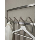 thumbnail of Wandgarderobe Metall Silber 60x100x7,5 cm Design Flurgarderobe Stahl, Hakenleiste Wandpaneel, Garderobe Wand, Garderobenleiste