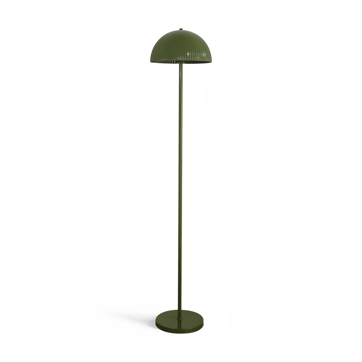 Now's Home - Lampadaire en métal vert olive  brillant 30x30x148cm thalia