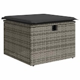 thumbnail of vidaXL 5-tlg. Garten-Sofagarnitur mit Kissen Grau Poly Rattan Akazie