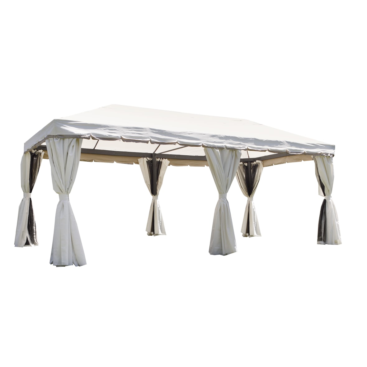 gazebo alluminio, 3X6 mt., ecrù