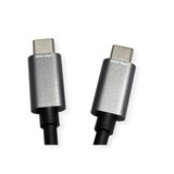 thumbnail of ROLINE USB Typ C Split-Ladekabel, C - 2x C, ST/ST, max. 100W, schwarz, 1,85 m