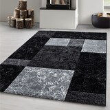 thumbnail of Carpetsale24 Teppich 240x340 cm – XL Kurzflor Konturenschnitt in Schwarz Grau Weiß – Kariertes Design, Extra Weich, für Großes Wohnzimmer, Esszimmer