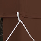 thumbnail of Outsunny carpa de jardín 3x3 m cenador desmontable de exterior gazebo con 4 mosquiteras laterales techo doble anti-UV impermeable marrón