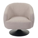 thumbnail of Lounge fauteuil HWC-J76, draaibare cocktail fauteuil, bouclé stof metaal ~ crème-beige