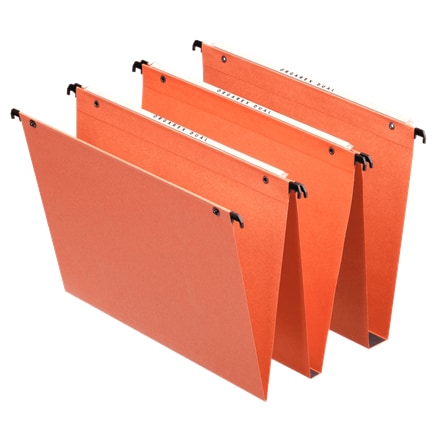 Esselte, Dossier suspendu vertical Dual, Fond 15, Boite de 25, Orange, 21632