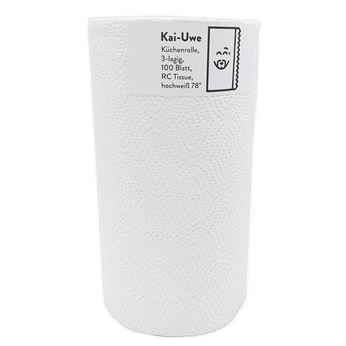 12 Rollen `Green Hygiene` Küchenrollen `KAI-UWE` Ø 13 cm · 22 cm x 24,7 cm 100 Blatt, 3-lagig