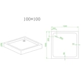 thumbnail of Belvit Duschkabine Eckdusche mit Schiebetüren und Duschwanne 100x100x200cm