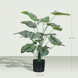 thumbnail of HOMCOM conjunto de 2 plantas artificiales decorativas 65 cm plantas artificiales con maceta y hojas para interior hogar salón oficina verde