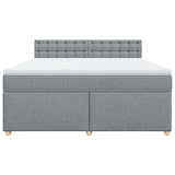 thumbnail of vidaXL Boxspringbett mit Matratze Hellgrau 180x200 cm Stoff
