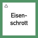 thumbnail of Wertstoffkennzeichnung "Eisenschrott", Folie, 300x300 mm