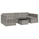 thumbnail of vidaXL 2-tlg. Garten-Lounge-Set mit Kissen Grau Poly Rattan