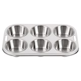 thumbnail of Plaque de 6 moules à muffins profonds Vogue