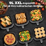 thumbnail of 9L XL Heißluftfritteuse Airfryer mit Sichtfenster & Touchscreen, 360° Heißluft-Technologie, LED-Anzeige, 9 Programme, 2350W, fettarm & ohne Öl