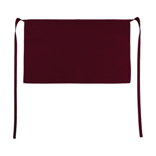 BRUSSELS Short Bistro Apron: One Size / Burgundy