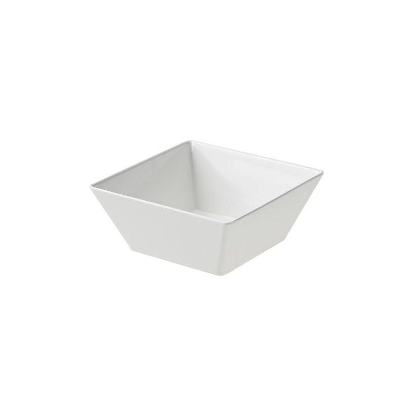 NS CALIDAD Bowl en melamina cuadrada blanca  17.7 x 17.7 x 8.3 cm. 1400 ml  (Pack de 6 Uds.)