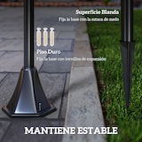 thumbnail of Outsunny Candeeiro Solar para Jardim com Painel Solar Acendimento Automático e Estrutura de Aço Inoxidável 18x18x160 cm Preto