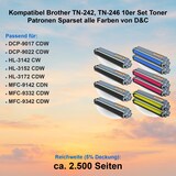 thumbnail of D&C 10 Toner Set kompatibel Brother TN-242, TN-246 enthältt alle Farben