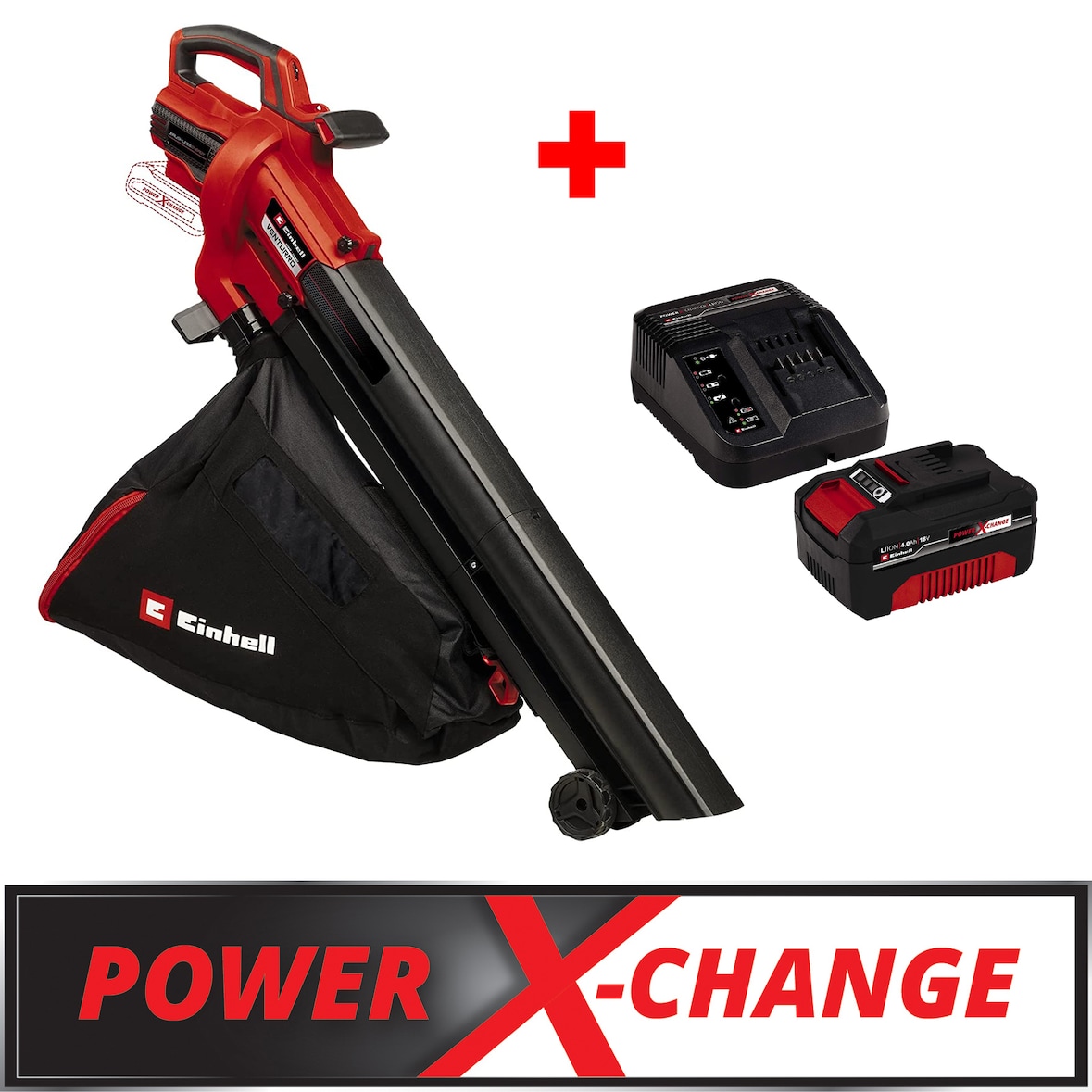 Einhell Akku Laubsauger VENTURRO 18/210 Laubbläser + Starterkit 4.0 Ah