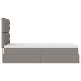 thumbnail of vidaXL Ottoman-Bett mit Matratze & LEDs Taupe 90x190 cm Stoff