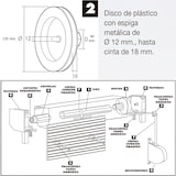 thumbnail of WOLFPACK - Disco cego plástico espigão metálico 120x40 mm. Fita de 18 mm.