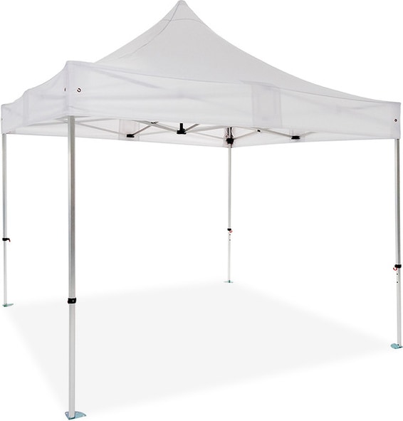 Tenda Pavilhão Dobrável Profissional 4x4m | Alumínio Hexagonal 50x50x2 mm | Teto PVC 520g/m² Reação ao Fogo M2 | Branco