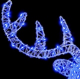 thumbnail of vidaXL Rentierkopf mit 140 LEDs Blau 60 cm Acryl