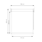 thumbnail of WellHome - Doorschijnend polyester rolgordijn 180 x 250 cm (Breedte x Hoogte) wit