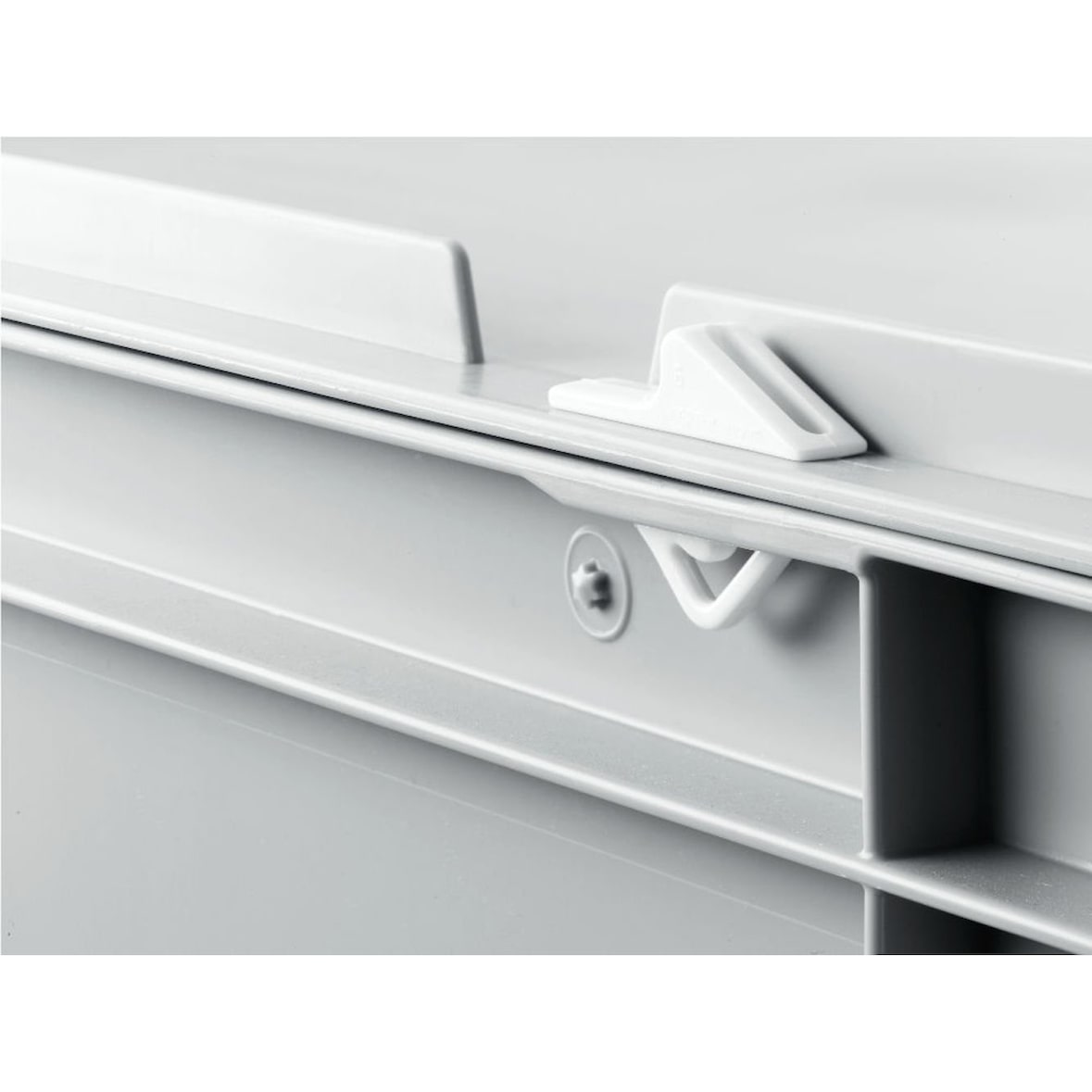 PROREGAL Mega Deal 40x Schiebeschnappverschluss für Eurobehälter mit offenem oder geschlossenem Griff | Weiß