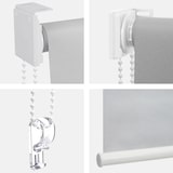 thumbnail of Rollo HWC-D52, Fensterrollo Seitenzugrollo Jalousie, 110x230cm Sonnenschutz Verdunkelung blickdicht ~ blau