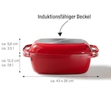 thumbnail of STONELINE® XXL Bräter 43 x 26 cm mit Deckel, Induktion und backofengeeignet, Antihaftbeschichtung, rot