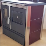 thumbnail of Stufa Cucina riscaldamento a Legna piano cottura in ghisa con Forno Struttura in acciaio Exclusive Inox