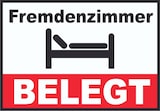 thumbnail of Fremdenzimmer BELEGT Schild Zimmer BELEGT Hotel Pension Motel A4 Rückseite selbstklebend
