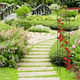 thumbnail of Relaxdays Rankhilfe Obelisk, 2er Set, 130cm hoch, Ranksäule für Kletterpflanzen, Metall, freistehend, Rosenturm, schwarz