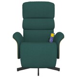 thumbnail of vidaXL Massagesessel mit Fußteil Dunkelgrün Stoff