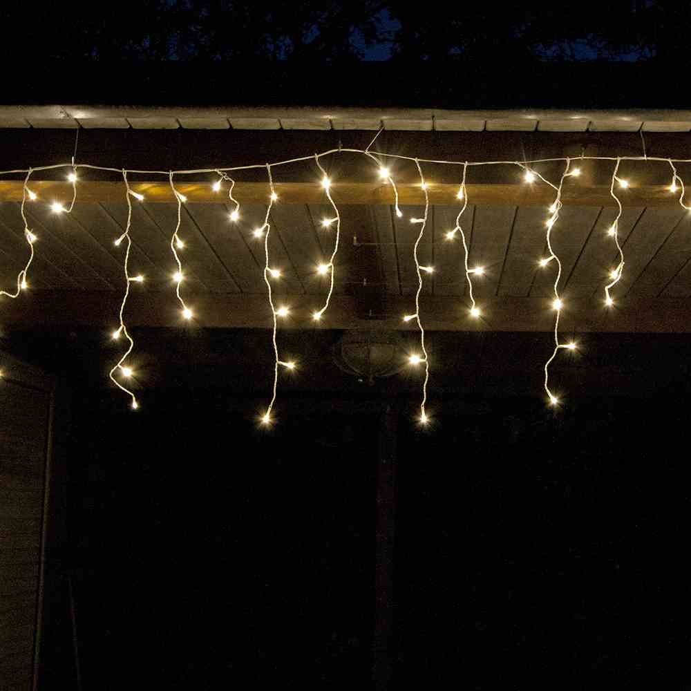 FHS   LED-Eisregen-Lichterkette 4 m 168 LED warmweiß