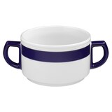 thumbnail of 6 x Seltmann Obere zur Suppentasse 0,35 l, Form:  Vitalis, Dekor: 34708 blaues Band