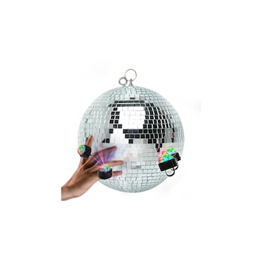 Moteur Boule à Facettes LED FXLAB - Alimenté Par Batterie, 18 LED Intégrées