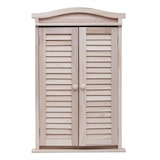 thumbnail of Wandspiegel Badspiegel Badezimmer Spiegelfenster mit Fensterläden, 71x46x5cm ~ shabby naturfarben