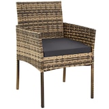 thumbnail of tectake Conjunto de jardim de rattan PALESE para 4 pessoas  natural - 406020