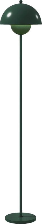 Stehlampe für Wohnzimmer mit rundem Schirm 30x30x155 cm Grün, reflektierendes Licht, Fußschalter, E27 Fassung, Stahlgestell, modern