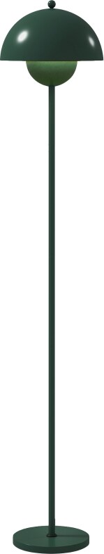 thumbnail of Stehlampe für Wohnzimmer mit rundem Schirm 30x30x155 cm Grün, reflektierendes Licht, Fußschalter, E27 Fassung, Stahlgestell, modern