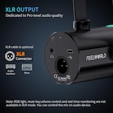 thumbnail of Microphone Dynamique Pour Podcasting Enregistrement Gaming Streaming Noir YONIS