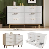 thumbnail of Merax Schubladenkommode Kommode mit 6 Schubladen, Weiß Sideboard Highboard für Schlafzimmer & alle Wohnräume