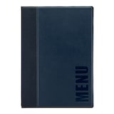 thumbnail of Securit® Caixa com 20 Capas de Menu A4 "Trendy" - Azul - Pele sintética - 4 vistas