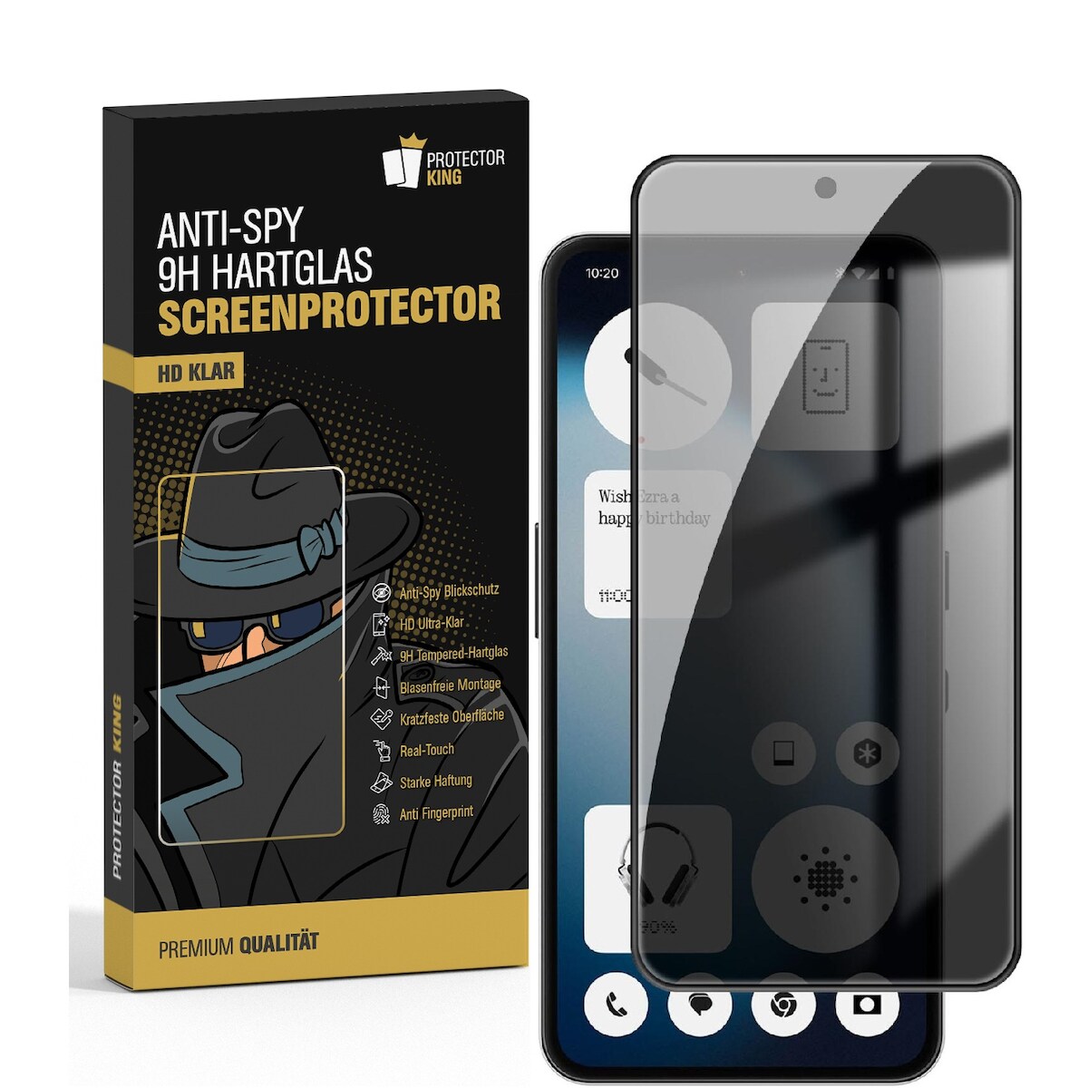 3x Blickschutz 9H Panzerglas für Nothing Phone 4b Anti-Spy Sichtschutz Privacy Tempered Hartglas Schutzglas Displayschutz Screen-Protector