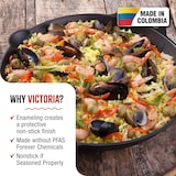 thumbnail of Victoria Paellapfanne Emaillierte Gusseisen, Induction 33cm,Cast Iron Skillet ohne PTFE, VIC-31947, Schwarz